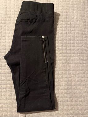 LOFT black womans Zip-Accent Jogger Pants
